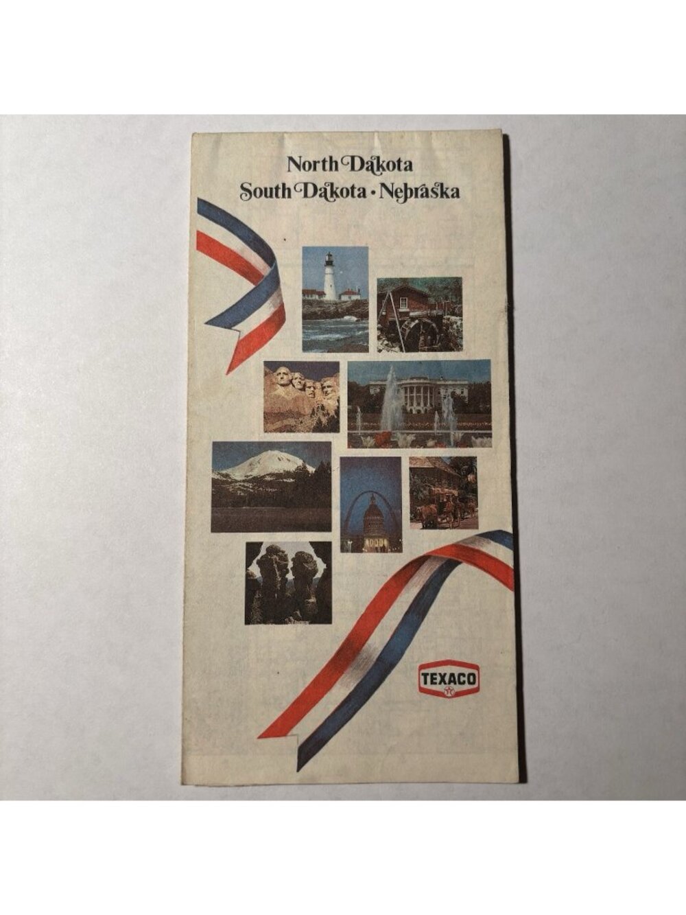 Vintage Texaco Oil Gas North South Dakota Nebraska Travel Tour Road Map 1976